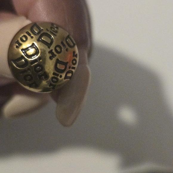 Dior Red and Gold Crossbody Bag with Grained Leather & Dior Earrings. - Picture 15 of 16